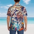 thumbnail image 5 of Cauagu Vibrant Leopard In Flowers Print Hawaiian Shirt for Men,Casual Short Sleeve Button Down Shirts Summer Beach Men's Regular-Fit Short-Sleeve Print Shirt -XX-Large, 5 of 6
