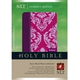 thumbnail image 2 of Holy Bible: New Living Translation, Fuscia Floral/Plum Leatherlike, Tutone, 2 of 2