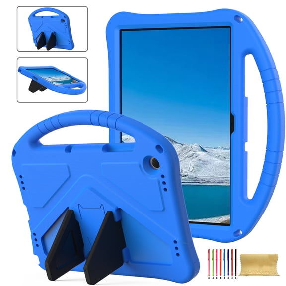 Kids-Friendly Case for Samsung Galaxy Tab A11 8.7" 2025 / Tab A9 8.7" 2023, Kids EVA Foam Shockproof Protective Lightweight Rugged Cover with Kickstand & Handle Grip, Blue