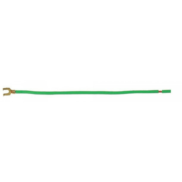 5 Pcs, 8 In. Green 12 Gauge Stranded Wire Grounding Pigtail w/Fork & Strip Terminal Ensure Safe