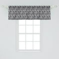 thumbnail image 2 of Ambesonne Black White Window Valance, Gardening Flowers, 54" X 18", Dark Navy Blue White, 2 of 3