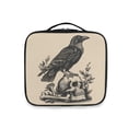 thumbnail image 3 of Makeup Train Case with Adjustable Dividers,Cosmetic Bag Portable Portability Bag Case Gifts Crow and Skull, 3 of 8