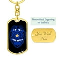 thumbnail image 3 of Police Lives Matter Stainless Steel or 18k Gold Premium Swivel Dog Tag Keychain, 3 of 10