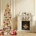 thumbnail image 4 of Artificial Christmas Tree Prelit, Green Xmas Tree with 1450 Dense Branch Tips, 400 Stepless Dimmable Dual Color LED Lights & Foldable Stand, 4 of 9