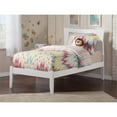 thumbnail image 2 of Leo & Lacey Solid Wood Twin Platform Bed with USB Charging Station in White, 2 of 4