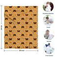 thumbnail image 4 of Orange Black Butterfly Pattern Blanket,Comfortable Soft Flannel Throw Blanket,All Season,Warm Lightweight Blankets for Sofa Bed Couch Living Room Chair,30"x40", 4 of 4