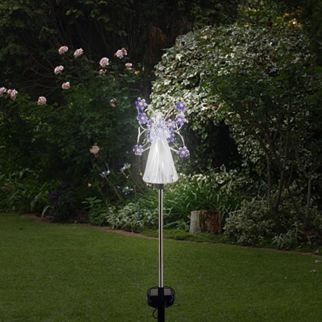 Luz solar del ángel del jardín DYNWAVEMX Violeta 91 cm