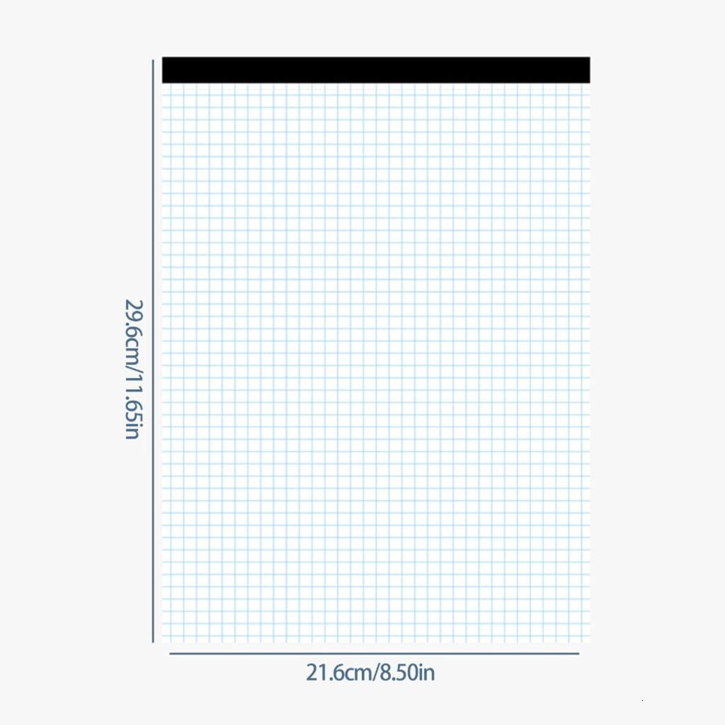 Giaone 6 Pcs A4 Note Pads Paper Pads Tearable Graph Paper Small Writing Pads