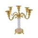 thumbnail image 2 of Candelabro cónico de 5 brazos, soporte para velas, candelabro moderno para interiores y salas de estar. Oro, 2 of 9