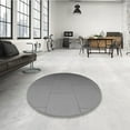 thumbnail image 3 of Ahgly Company Indoor Round Patterned Carbon Gray Area Rugs, 5' Round, 3 of 6