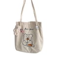 thumbnail image 3 of Tote Bag Shopping Bag Tote Bag Casual Shoulder Handbag Cute Shopping Bag Daily Bag For Women GirlsBeige, 3 of 5
