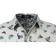 thumbnail image 3 of SSLR Mens Casual Button Down Shirts Printed Short Sleeve Shirts, 3 of 5
