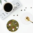 thumbnail image 5 of Gaeub Gnomes Playing in the Garden Print 6 Pcs Leather Coasters for Drinks ,Drink Coasters Sets,Drink Table Cup Coasters for Living Room Kitchen Coffee Decor,Round Shape, 5 of 7