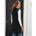 thumbnail image 6 of Zeagoo Womens Long Vests Sleeveless Draped Lightweight Open Front Cardigan Layering Vest with Side Pockets, 6 of 7
