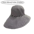 thumbnail image 3 of Women's Striped Bucket Sun Hat, Polyester, Foldable, UV Protection Summer Beach Travel Outdoor Cap, 3 of 8