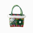thumbnail image 2 of Christmas Weave Basket, Christmas Storage Basket and Organizer, Christmas Scarf Reindeer Vegetable Basket, for Storing Miscellaneous Items, Cosmetics, 7.87x5.5x4.3 inch, 2 of 7