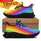 thumbnail image 1 of Zapatos para hombre, zapatillas coloridas con diseño de orgullo gay, transpirables, con cordones, planos y antideslizantes, 1 of 6