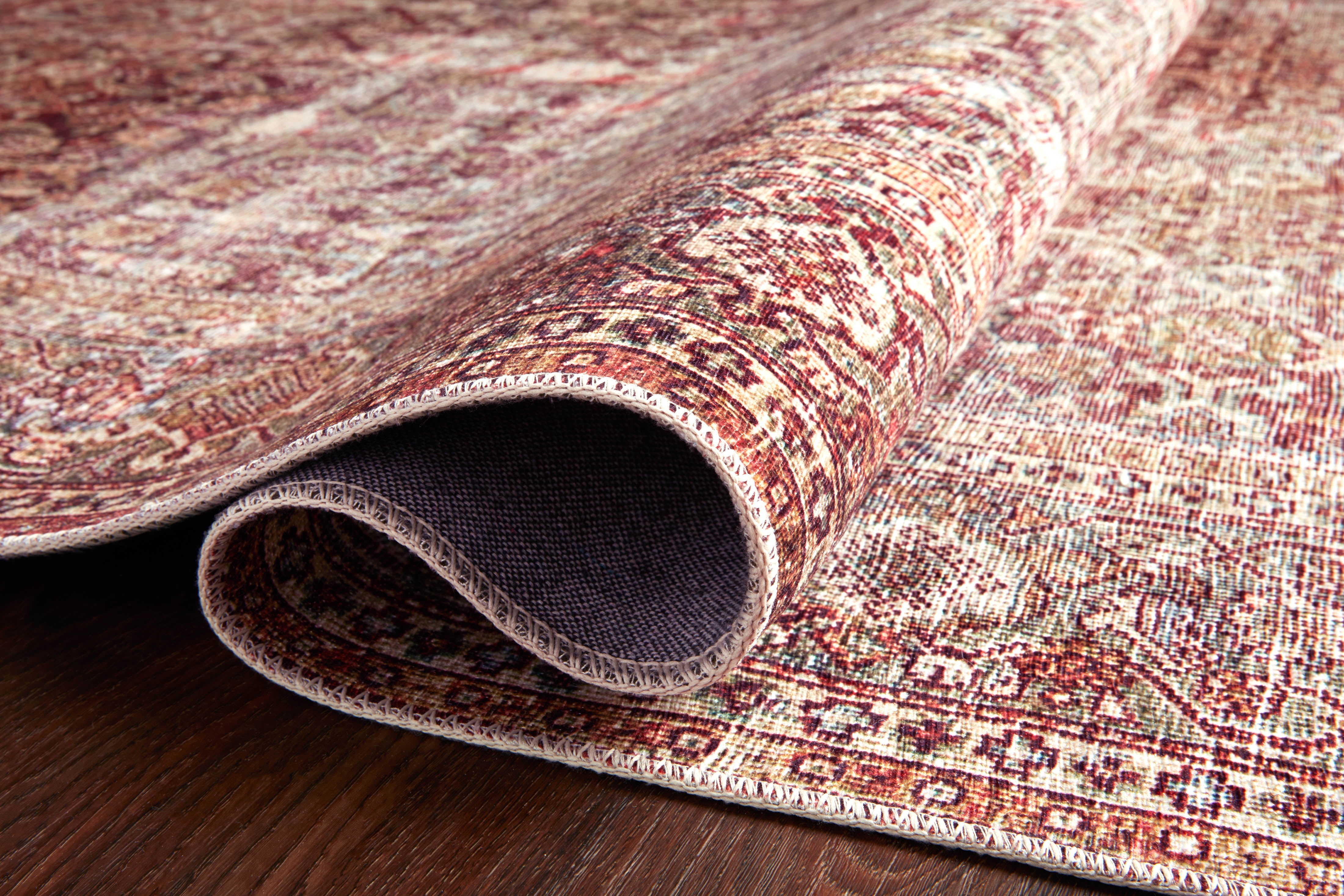 Loloi II Layla LAY-11 Printed Cinnamon / Sage Oriental Area Rug 2'-3" x 3'-9"