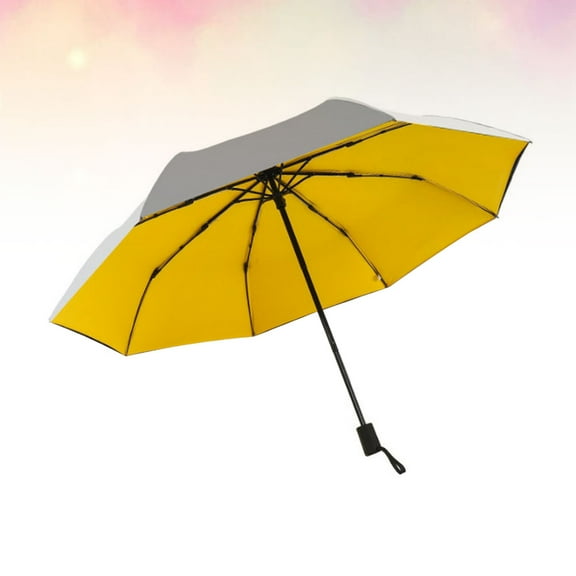 WRITWAA Portable Sunshade Umbrella with UV , Lightweight and Compact, Eye-Catching Yellow for Outdoor Use