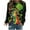 Black, variant on WXLWZYWL Trendy Sweatshirts For Women 2023 Women Classic St. Patrick Print Crewneck Long Sleeve Loose Sweatshirt Tops