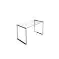 thumbnail image 4 of Benjara Elen 47" Desk- Rectangular Tempered Glass Top- High Polished Steel, 4 of 5