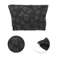 thumbnail image 4 of Unique Bargains 1 Pc 3D Flower Drawstring Makeup Bag for Vacation Business Travel Polyester black, 4 of 6