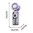 thumbnail image 2 of Leeye Handheld Turbo Fan with Ice Cooling Plate LED Display Rechargeable 100 Speeds Portable Personal Cooler with Flashlight for Travel Camping, White, One Size, 2 of 8