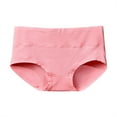 thumbnail image 4 of Kopltyrfg 4 Pack High Waisted Underwear for Women Tummy Control Cotton Panties Postpartum Ladies Briefs Multipack Pink 4XL, 4 of 4