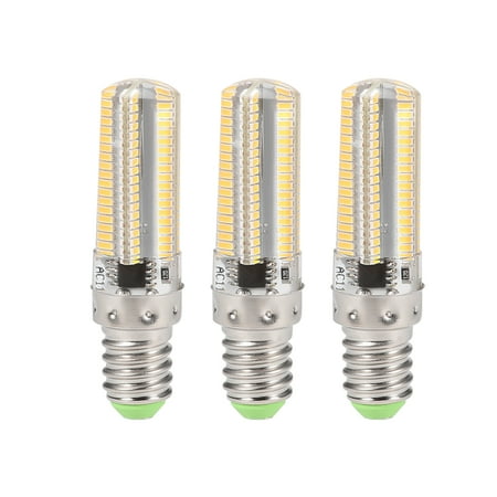 

E12 LED Bulb Microwave Oven Light 4W Warm White 2700K 600lm for Ceiling Fan Light Fixture Freezer Hood 3pcs