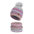 thumbnail image 4 of Bibifish Womens Hat Scarf Sets Winter Fleece Lined Knitted Beanies Hat And Neck Warmer Cold Weather Outdoor Activities Lined Hat Scarf Sets, 4 of 5