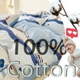 thumbnail image 2 of MorroMorn Blue Duvet Cover Queen for Boys 100% Cotton, 3 Pcs Bed Set Cute Bedding Sets, 1 Comforter Cover 2 Pillow Cases, Soft Breathable Sweat-Absorbent Kids Teen Toddler (Skipper, Full/Queen), 2 of 6