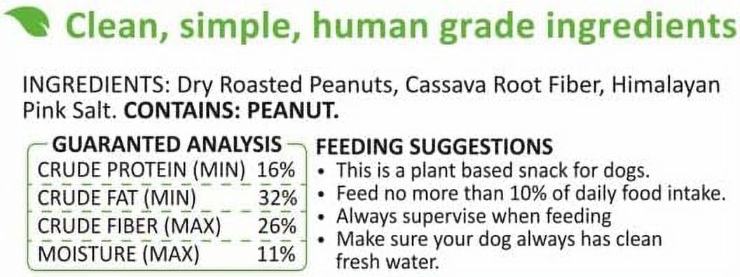 BarkWell Nutrition Bar For Dogs Peanut Butter  Snack Individually Wrapped Dog Treats (16 Count)