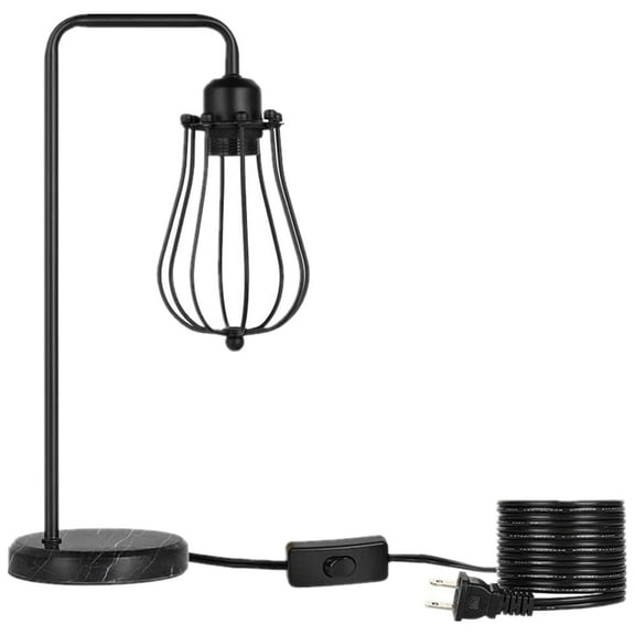 Oumilen 5.5" Rustic Table Lamp with Shade Black