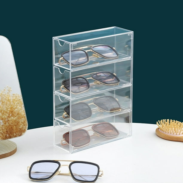 unbranded Estuche De Acrílico Transparente Para Exhibición Y Almacenamiento De Gafas Y Lentes