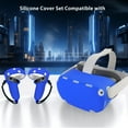 thumbnail image 3 of VR Cover Accessories Set Compatible with Meta Quest 2, Silicone VR Shell, Controller Grips & Face Cover, Button Caps, Lens Cover + Glasses Cloth Set for Quest 2 (for Quest 2), 3 of 4