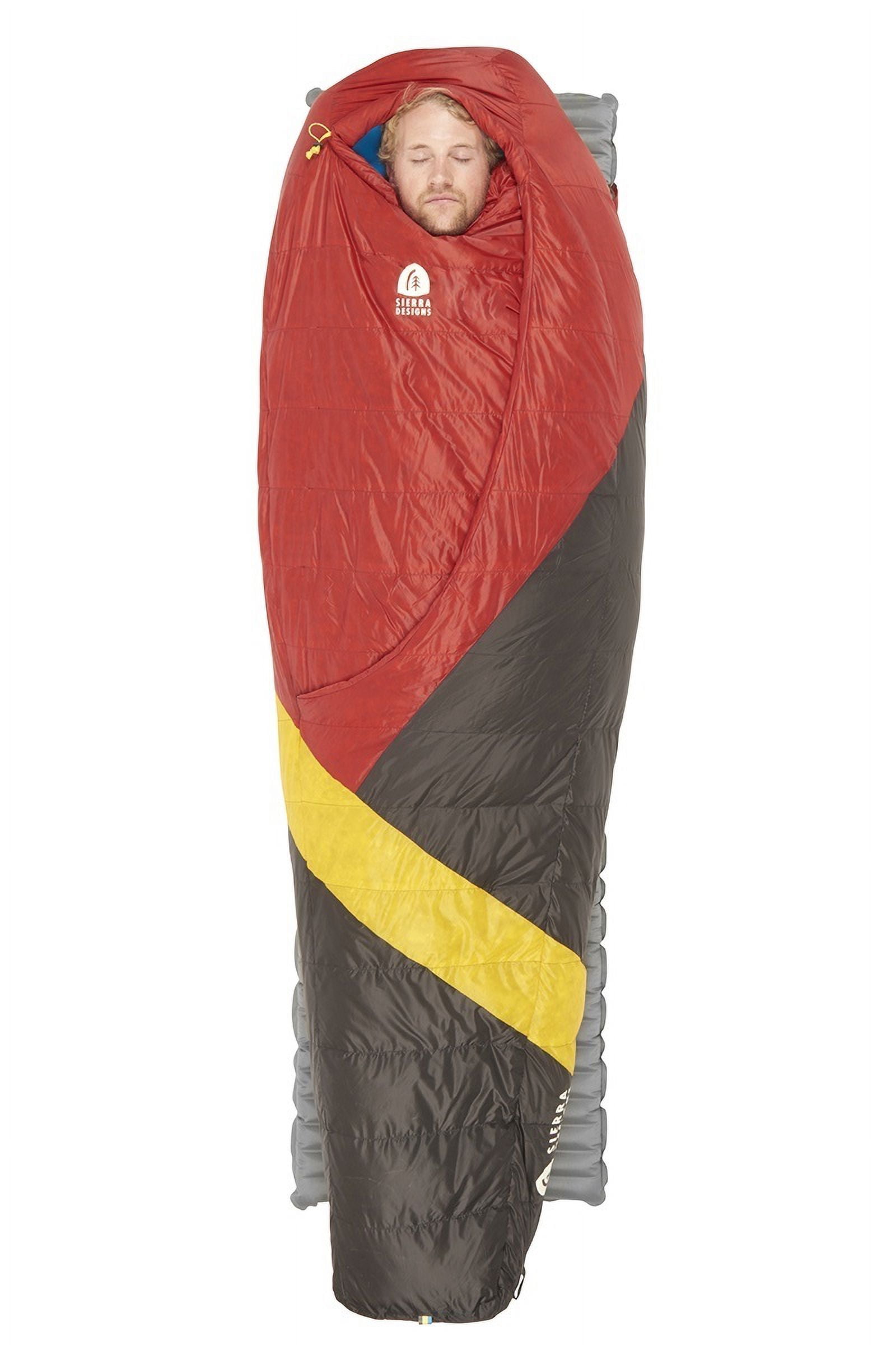 Sierra Designs Cloud 800 Dridown 20 Degree Sleeping Bag - Men's, Red/Yellow/Peat, Long