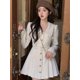 thumbnail image 3 of Vestido corto plisado elegante de estilo coreano para mujer, minivestido de fiesta Vintage francés, abrigo Retro cálido, otoño e invierno, 2022, 3 of 4