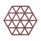 thumbnail image 1 of Posavasos hexagonal multiusos resistente al calor para cocina, tapetes para tazones y platos. Triángulo rojo oscuro, 1 of 9