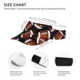 thumbnail image 3 of Fotbe Brown Football On Black Visera Deportiva con Diseño, Gorra Abierta Ajustable de Algodón para Mujer y Hombre, 3 of 7