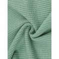 thumbnail image 6 of DARING DIVA Crop Topswith Waffle Knit Button Down Pajamas 2 Pieces M Green, 6 of 7
