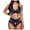 Blue, variant on TJAZFJPA Plus Size Lingerie Corset New Sexy Underwear Women Feel Lace Bikini Two Piece Set Red Lingerie Top Sexy Lingerie Sets for Women Sexy Plus Size