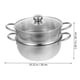 thumbnail image 2 of Stainless Steel Steamer Milk Pan for Home Kitchen 1Pcs Soup Pot, 2 of 4
