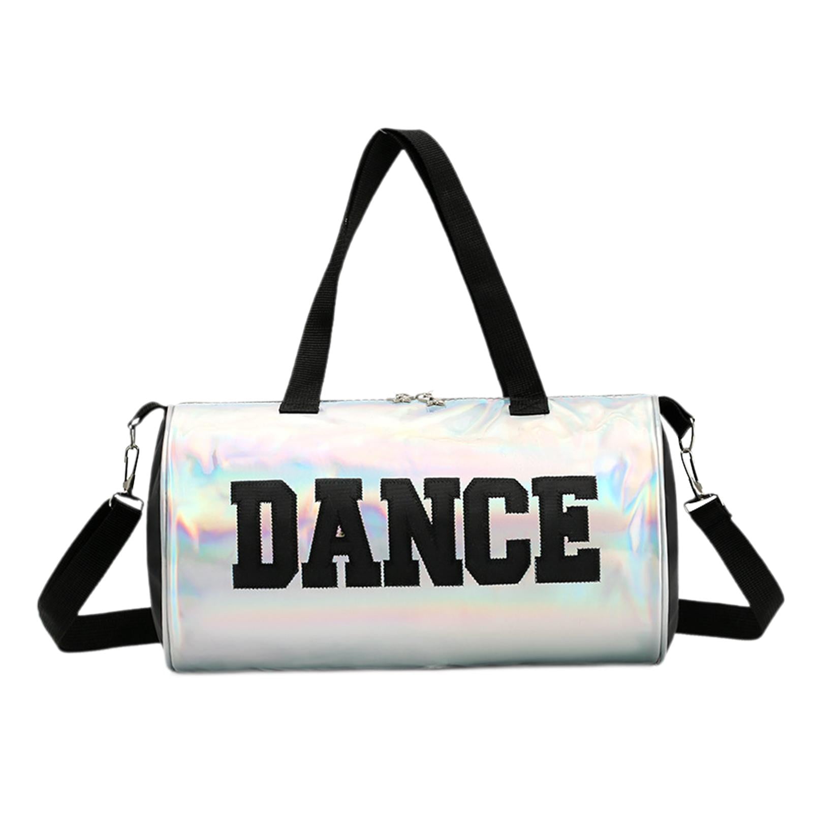 Segolike Dance Duffle Bag Handbag Portable Multifunction Weekend Bag Bag for Travel Dancing Gymnastics Children'S Day Gift argent