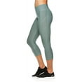 thumbnail image 2 of Reebok Pantalon Athlétique de Compression à Coutures pour Femmes, Vert, Grand, 2 of 4