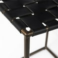 thumbnail image 4 of Maklaine 26" Black Woven Leather with Metal Frame Stool, 4 of 9