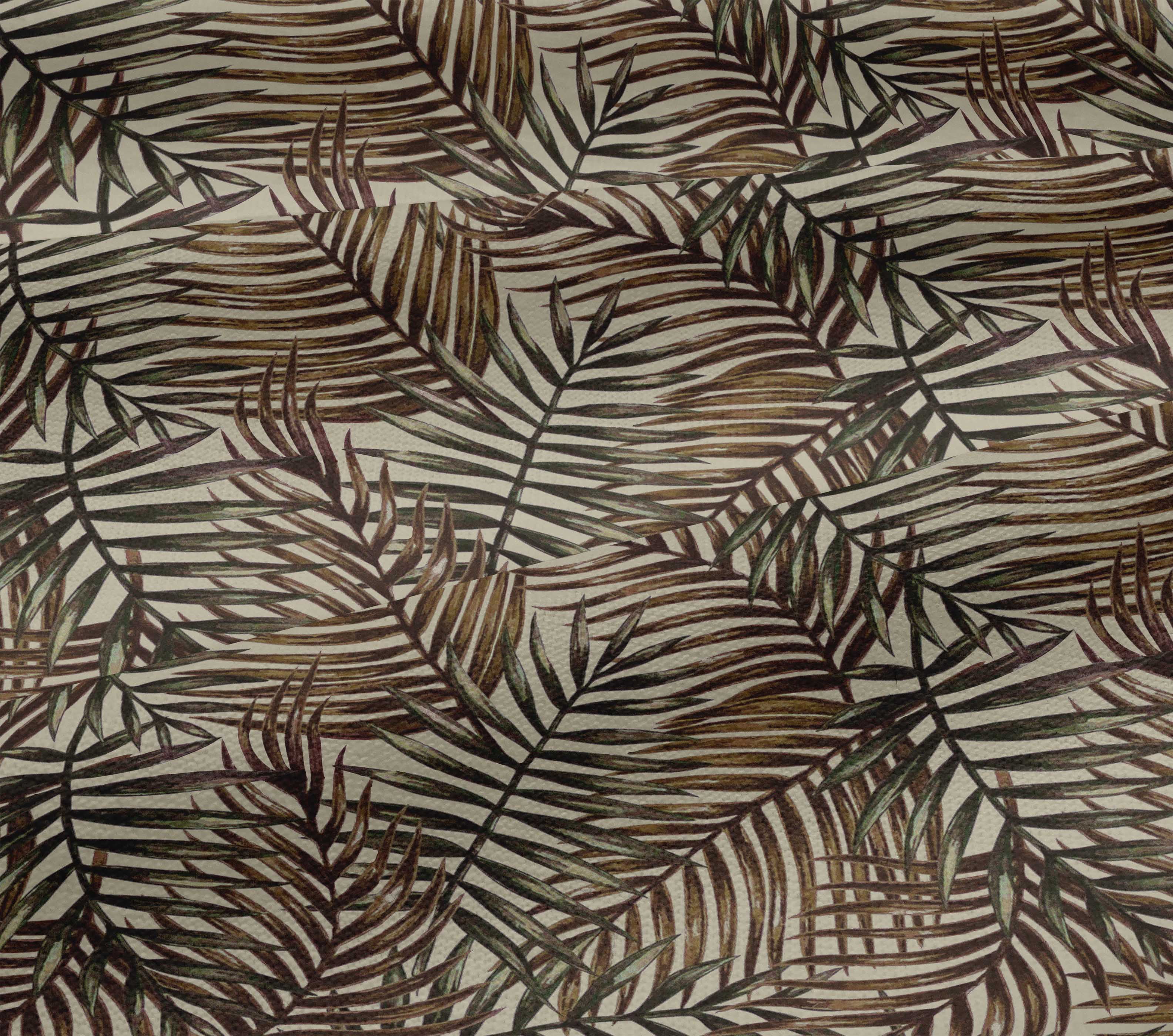 oneOone Viscose Jersey Brown Fabric Leaves Diy Clothing Quilting Fabric Print Fabric By Yard 60 Inch Wide