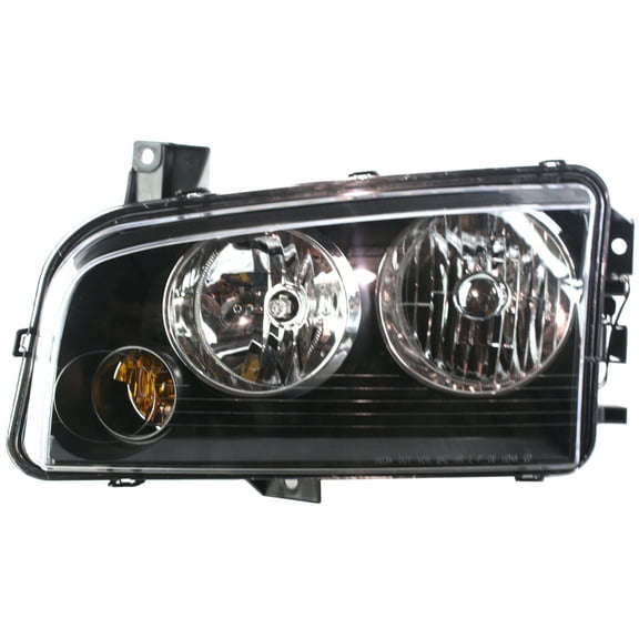 Headlight Compatible With 2006-2007 Dodge Charger Left Driver Halogen With bulb(s)