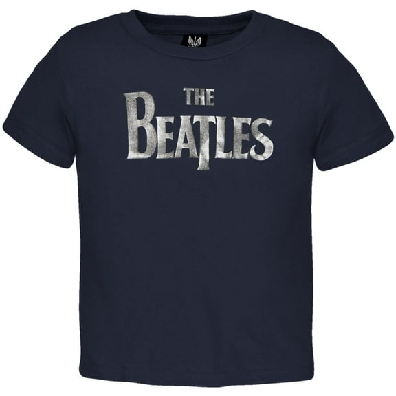 The Beatles Baby Boy Foil Logo Navy Short Sleeve T Shirt