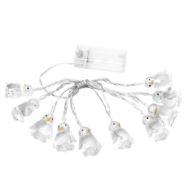 Binwennn Penguin Animal Shape String Lights 10 LED 1.65M Christmas Lights Clear Wire String Warm Outdoor Lights String Plug in Mini Lights String Christmas Light up Deer Set Lights Outdoor Christmas