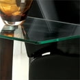 thumbnail image 4 of Furniture of America Table d'Appoint en Verre Noyer Foncé, 4 of 5